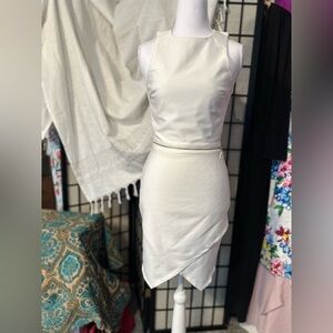 Naven Cream Mini Dress